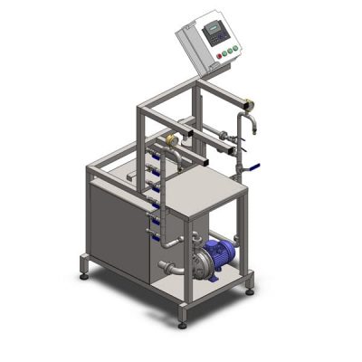 KCM-10D : Machine for the manual rinsing and filling of stainless steel kegs 7-10 kegs/hour (with double tank for chemical solutions)