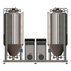FUIC-CHP2C-2x1200CCT : Compact fermentation unit 2×1200/1473 liters, 0.5/1.5/3.0bar
