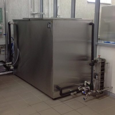 ICWT-6000 : Insulated ice water tank (glycol tank) 6000 liters with two pumps and the heat exchanger