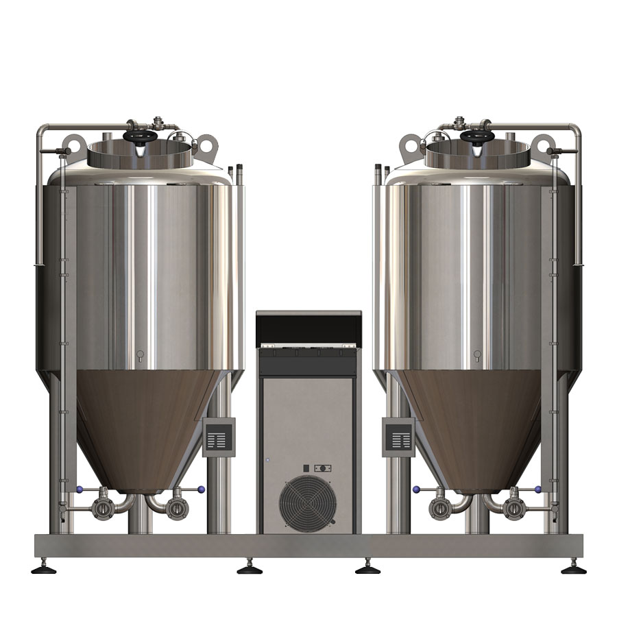 FUIC-CHP1C-2x250CCT : Compact fermentation unit 2×250/300 liters, 0.5/1.5/3.0bar