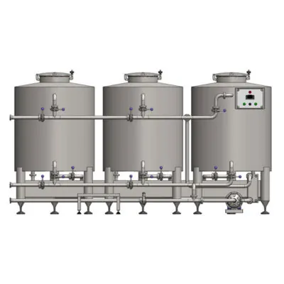CIP-503 : Cleaning-In-Place - Machine for the cleaning and sanitizing of vessels and piping routes in breweries and other food production plants with three tanks 500 liters