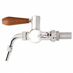 DTP-BA100SC : The “BAROQUE” ball beer dispensing tap with the foam compensator / stainless steel core / chrome design