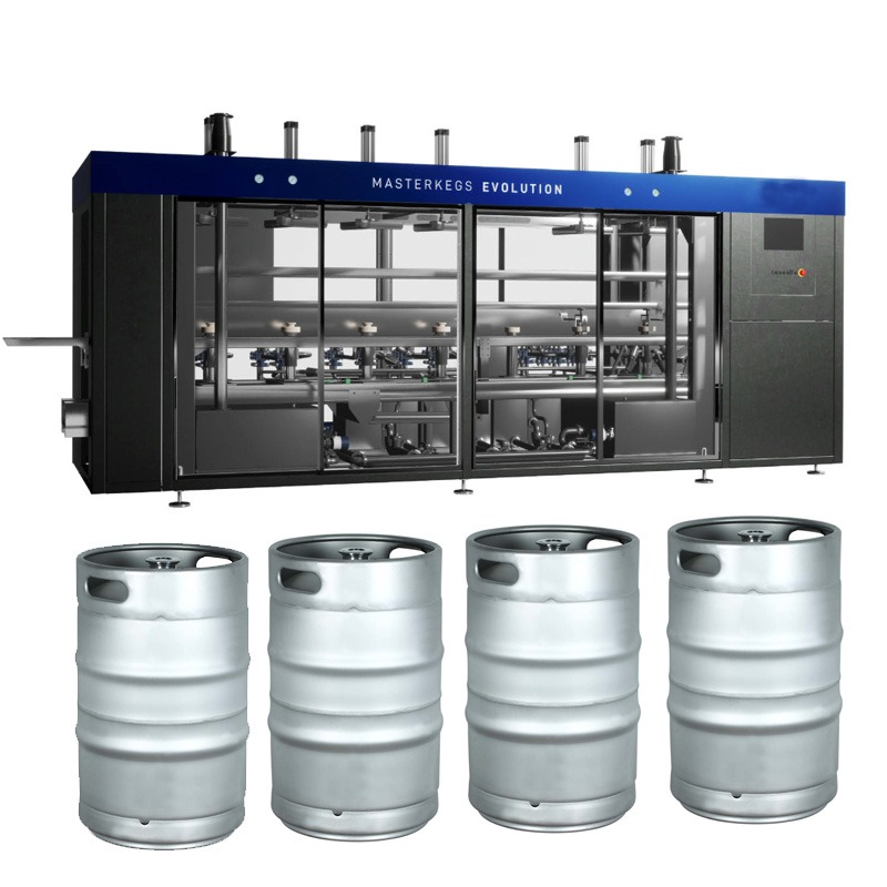 KWFL-MB41A : Automatic rinsing-washing-filling line for stainless steel kegs