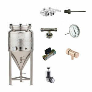 CCT-SLP-100DE  Cylindrically-conical fermentation-maturation tank 100/120 liters 1.2 bar
