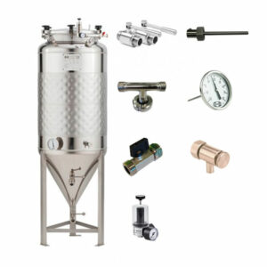 CCT-SHP-200DE Cylindrically-conical fermentation-maturation tank 200/240 liters 2.5 bar