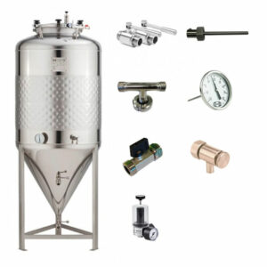 CCT-SLP-500DE  Cylindrically-conical fermentation-maturation tank 500/625 liters 1.2 bar