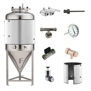 CCT-SHP-500DE : Cylindrically-conical fermentation-maturation tank 500/625 liters 2.5 bar (simplified fermenter)
