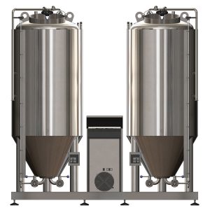 FUIC-CHP1C-2x1000CCT : Compact fermentation unit, 3.0 bar, 2×1000/1276 liters, 0.5/1.5/3.0bar