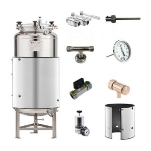 FMT-SHP-200H : Round-bottom tank, non-insulated, cooled by liquid, 200/240 liters 2.5 bar (simplified fermenter)