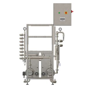 KCA-20D : Machine for the automatic rinsing and filling of kegs 8-20 kegs/hour (with double tank for chemical solutions)
