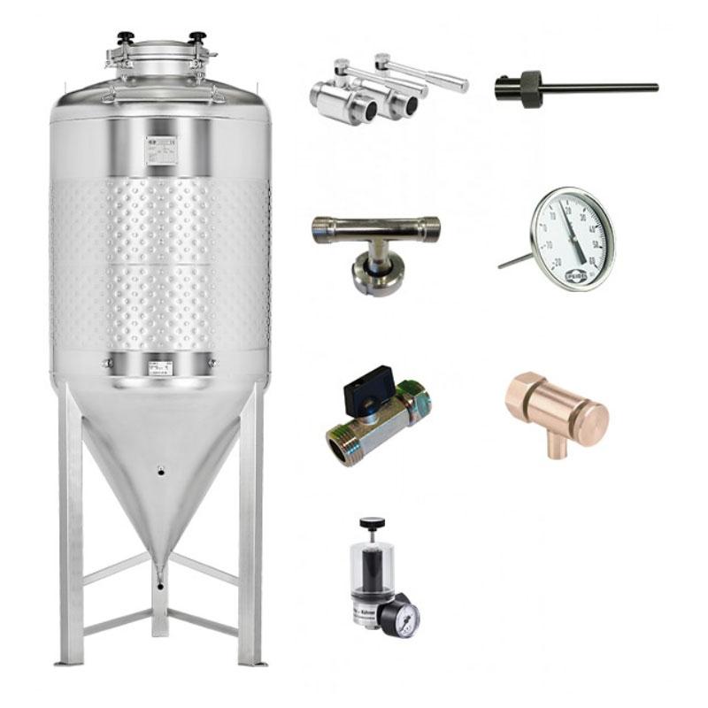 CCT SLP SHP 1000DE - CCT-SHP-1000DE Cylindrically-conical fermentation-maturation tank 1000/1200 liters 2.5 bar - cctnshp, cctshp, cmtshp, nano
