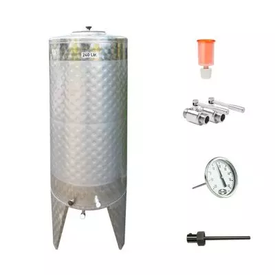 CFT-SNP-200H Cilindriska fermentācijas tvertne 200 / 240 litri, bez spiediena