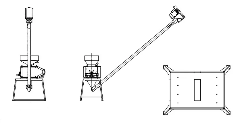 Reducer between a screw conveyor and a malt crusher