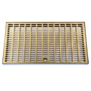 BDT-4022-01GS : Beverage drip tray 400x220x20mm, gold + stainless steel