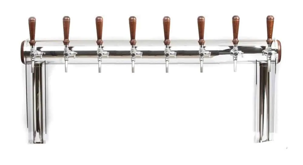 Beverage dispense tower “Beer Gate” with 8pcs of the Aurora beverage taps