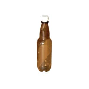 PB100X05BR : 100pcs of PET bottle brown 0.5L