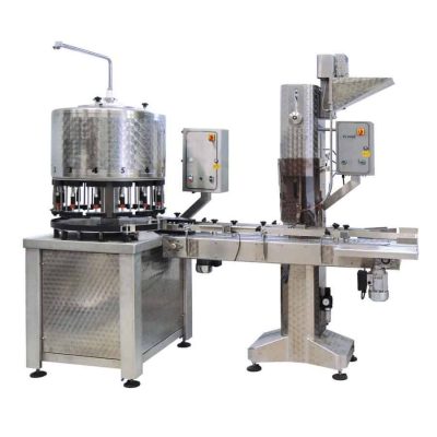 BFL-KT2200 : Automatic bottling line for the filling + capping of bottles (up to 2200 bph) : only for non-carbonated beverages