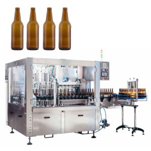 Automatic counter pressure filling line for 1200 bottles/hour