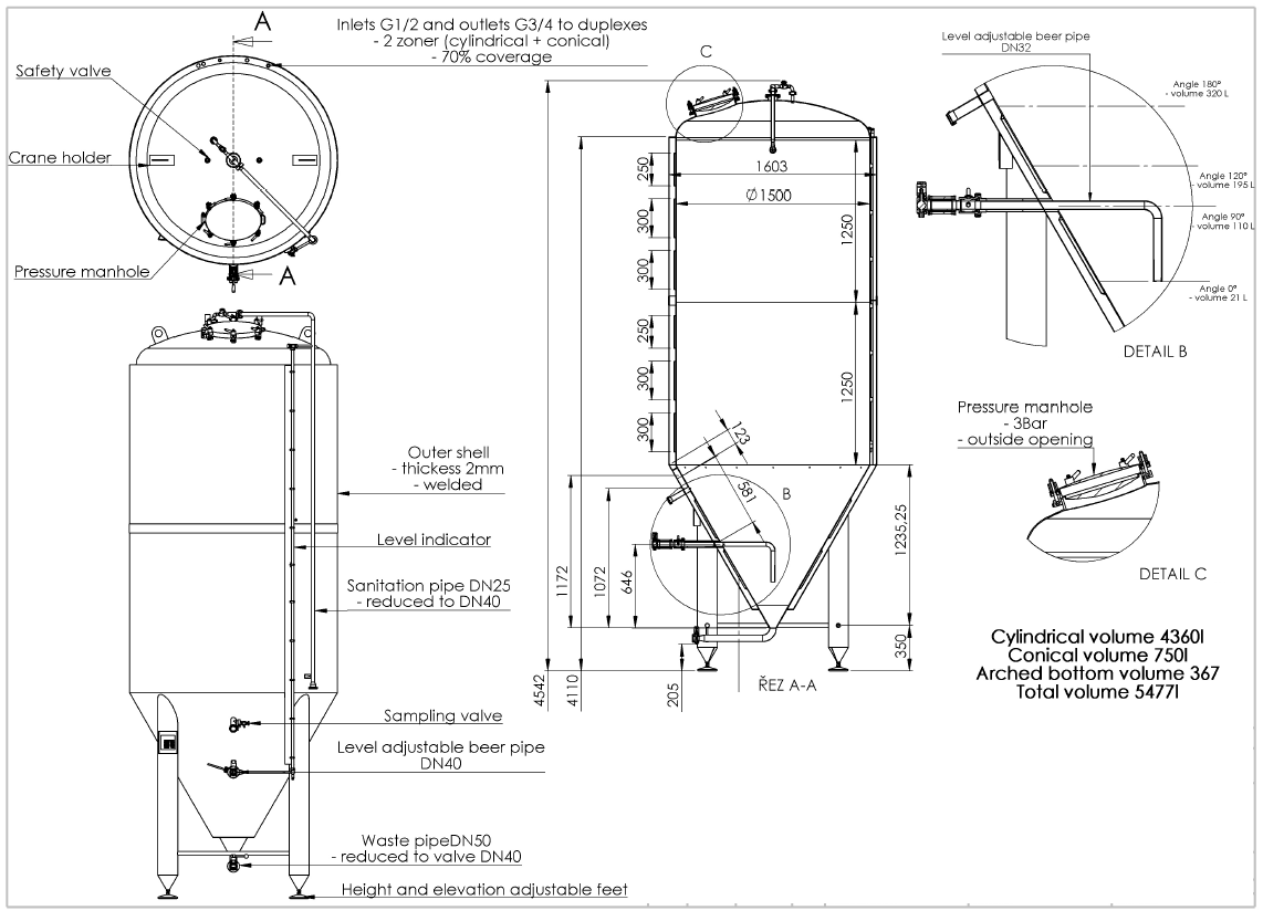 CCT-4000CR dimensions
