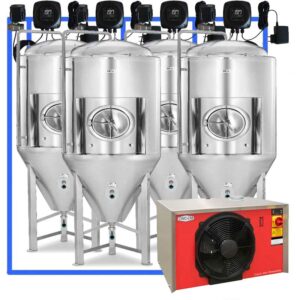CFSCT1-4xCCT1000SHP3 : Complete fermentation set with 4xCCT-SHP3 1200 liters