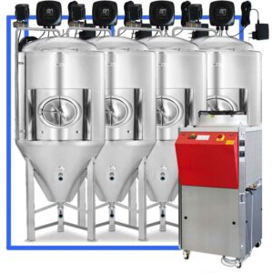 CFSCT1-4xCCT4000SHP3-AK : Complete fermentation set with 4xCCT-SHP3 5500 liters – assembly kit