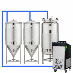 CFSCT1-2xCCT500SNP-1xFMT500SHP-AK : Complete fermentation set with 2xCCT-SNP 625 liters and 1xFMT-SHP 625 liters – assembly kit