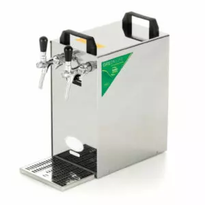 DBCS-2x40C GREENLINE . Compact beverage cooling-dispensing system 510W / 2 lines / 2 keg-couplers / with compressor