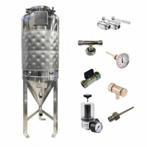 CCT-SHP-50DE Cylindrically-conical fermentation-maturation tank 50/60 liters 2.5 bar