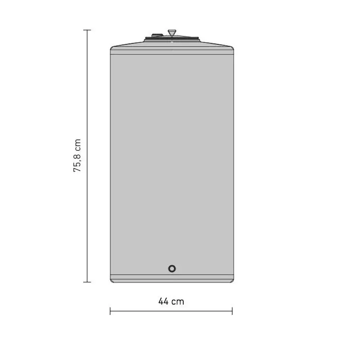 BCFST-100BT : Beverage cylindric fermentation and storage tank 100 liters - dimensions