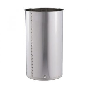 Juice storage tank with floating lid and flat bottom