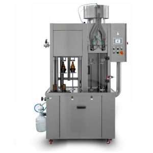 BFSA-MB222 : Monoblock 2-2-2 / Semi-automatic rinsing, filling and capping machine for bottles (up to 200 bph)