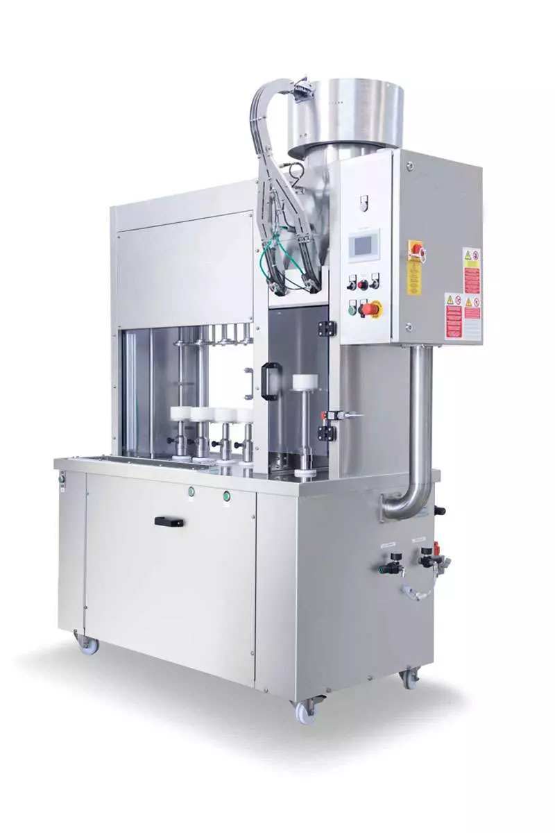 Monoblock 4-4-2 / Semi-automatic rinsing, filling and capping machine for bottles (up to 400 bph)