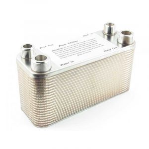 PHE-50PSS : Plate heat exchanger (MINI wort cooler) with 50 plates (stainless steel AISI 304)