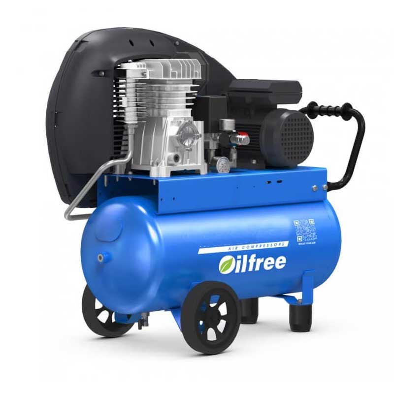 ACO-230-100OF : Oil-free air compressor 13.8 m3/h (230 l/min) with pressure tank 100 liters