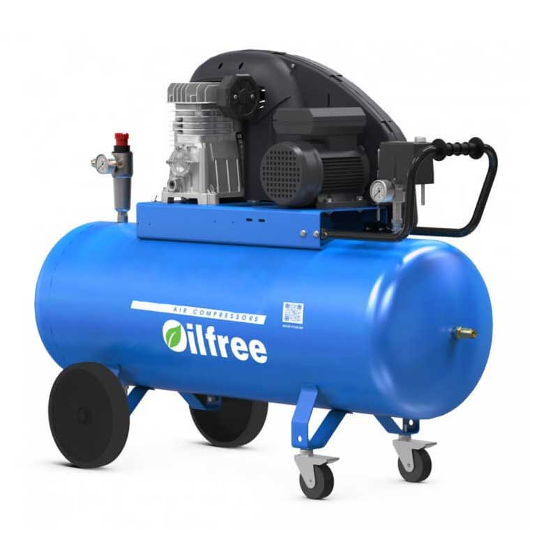 ACO-350-200OF : Oil-free air compressor 21.0 m3/h (350 l/min) with pressure tank 200 liters