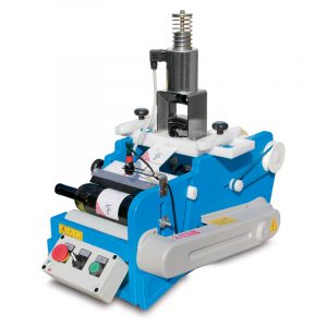 BLM-FX600GP : Semi-automatic bottle labeler for round bottles (600-1200 bottles per hour) with the stamp of date/batch
