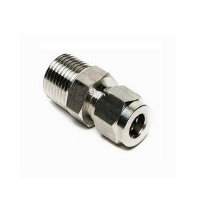 PF-PR12MH95-SS : Pipe reducer from G 1/2″M to hose 9.5mm (3/8″) Stainless steel (compress coupler)