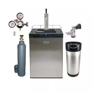 KGR-1TKLXC : Kegerator Kegland Series X – Compact refrigerator for 4 kegs, beer dispense tower with one tap – Complete set