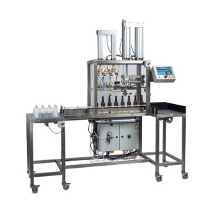 USAF4-1200 : Semi-automatic counter-pressure bottle/cans filling machine (up to 1200 pcs per hour)