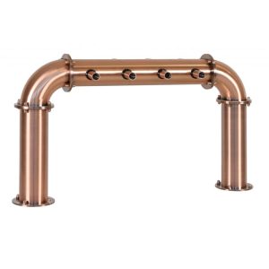 BDT-BR4T-ECS : Beverage dispense tower “Bridge” for 4pcs of beer taps / copper design / without the faucets / without medailons / with standard cooling