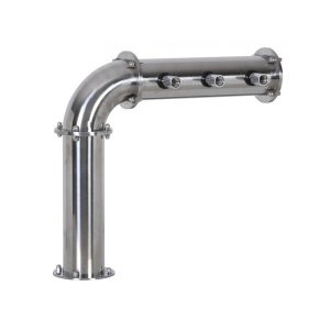 BDT-CL3T-EPS : Beverage dispense tower “Classic-L” for 3pcs of beer taps / polished steel / without the faucets / without medailons / with standard cooling