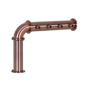 BDT-CL4T-ECS : Beverage dispense tower “Classic-L” for 4pcs of beer taps / copper design / without the faucets / without medailons / with standard cooling