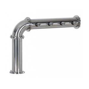 BDT-CL4T-EPS : Beverage dispense tower “Classic-L” for 4pcs of beer taps / polished steel / without the faucets / without medailons / with standard cooling