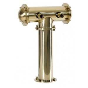 BDT-CT2T-EGS : Beverage dispense tower “Classic-T” for 2pcs of beer taps / gold design / without the faucets / without medailons / with standard cooling