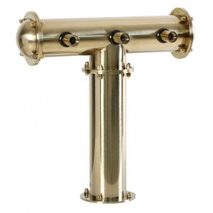 BDT-CT3T-EGS : Beverage dispense tower “Classic-T” for 3pcs of beer taps / gold design / without the faucets / without medailons / with standard cooling