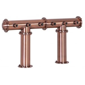 BDT-CTT6T-ECS : Beverage dispense tower “Classic-TT” for 6pcs of beer taps / copper design / without the faucets / without medailons / with standard cooling