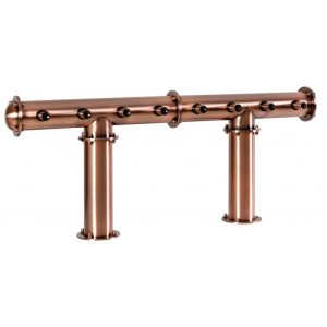 BDT-CTT8T-ECS : Beverage dispense tower “Classic-TT” for 8pcs of beer taps / copper design / without the faucets / without medailons / with standard cooling