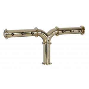 BDT-CY6T-EGS : Beverage dispense tower “Classic-Y” for 6pcs of beer taps / gold design / without the faucets / without medailons / with standard cooling