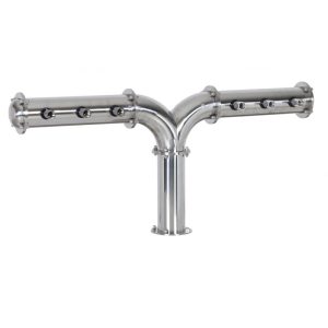 BDT-CY6T-EPS : Beverage dispense tower “Classic-Y” for 6pcs of beer taps / polished steel / without the faucets / without medailons / with standard cooling