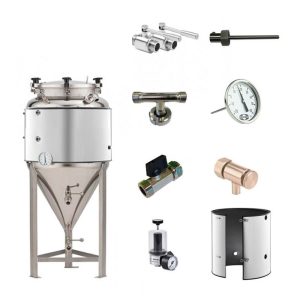 CCT-SLP-100DE : Cylindrically-conical fermentation-maturation tank 100/120 liters 1.2 bar (simplified fermenter)